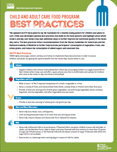 LVCC - CACFP - USDA - Best Practices - English