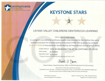 LVCC - CAI - Keystone Stars Rating - Allentown, PA