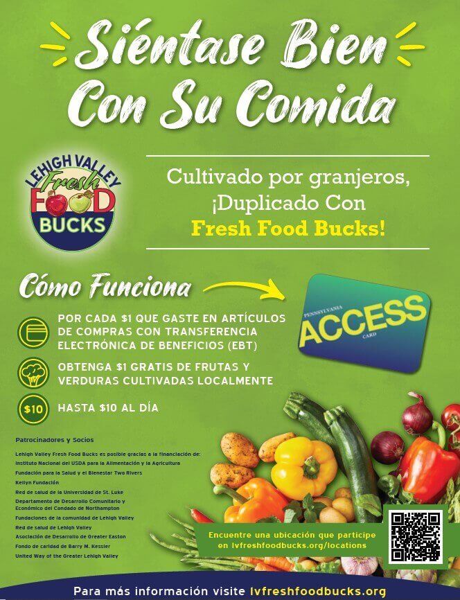 LVCC - Family Supports - Lehigh Valley Fresh Food Bucks (Spanish)